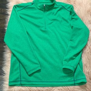 Pebble beach green 1/4 zip pullover jacket